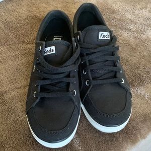 Women’s Keds black sneakers wide